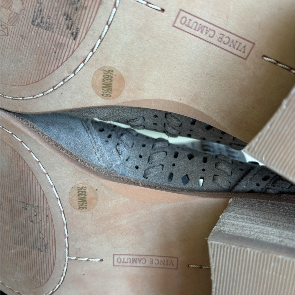 ❤️Vince Camuto Gray Ankle Booties with Perforated Design - Picture 7 of 7